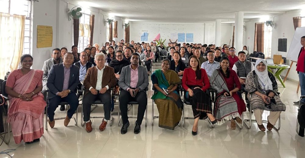 Dignitaries with participants of capacity building on career counseling in Kohima on October 23.